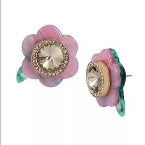 NEW Betsey Johnson Flower Stud Earrings